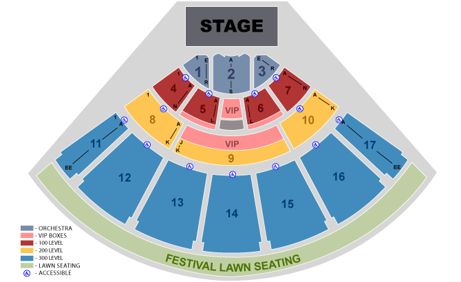 Live Nation Amphitheater Tampa Seating Chart