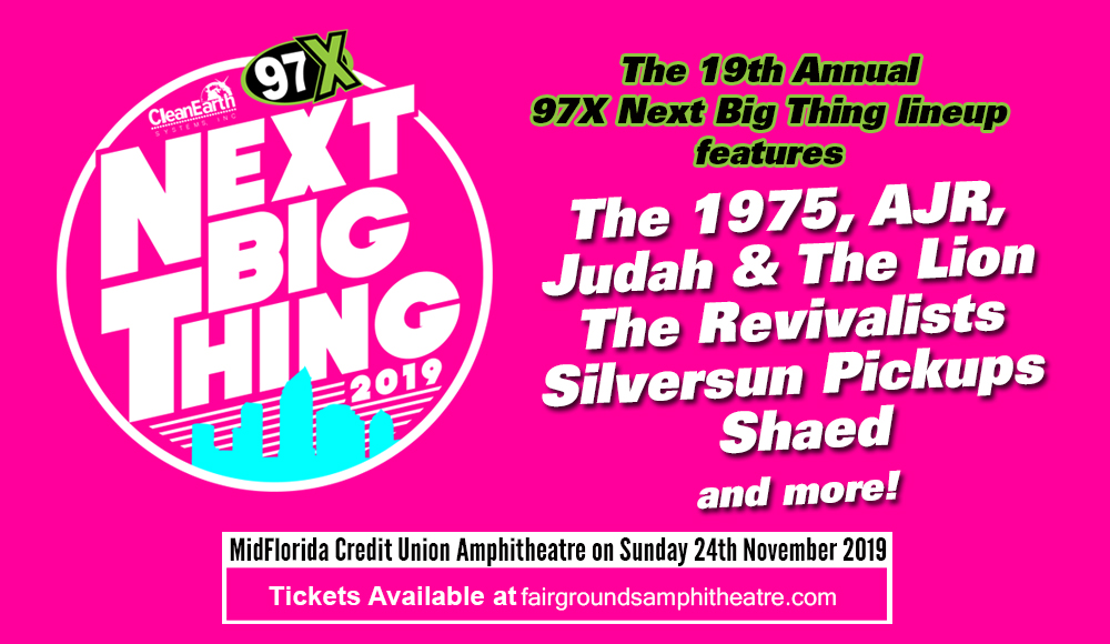 97X Next Big Thing Tickets MidFlorida Credit Union Amphitheatre at