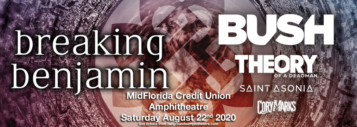 Breaking Benjamin & Bush at MidFlorida Credit Union Amphitheatre tickets Breaking Benjamin & Bush at MidFlorida Credit Union Amphitheatre