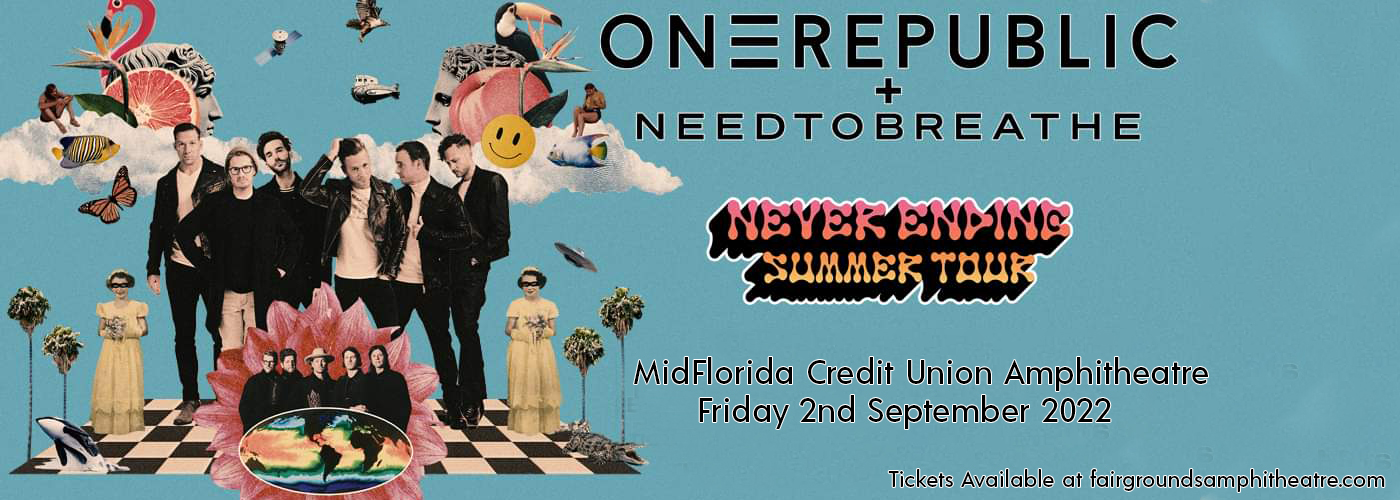 OneRepublic & Needtobreathe at MidFlorida Credit Union Amphitheatre tickets OneRepublic & Needtobreathe at MidFlorida Credit Union Amphitheatre