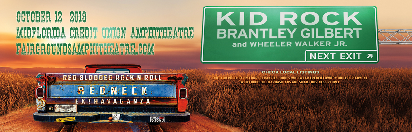 Kid Rock, Brantley Gilbert & Wheeler Walker Jr.