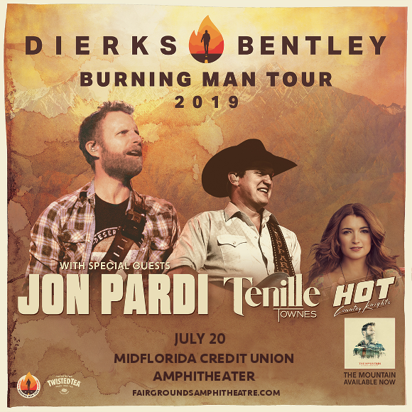 Dierks Bentley, Jon Pardi & Tenille Townes at MidFlorida Credit Union Amphitheatre