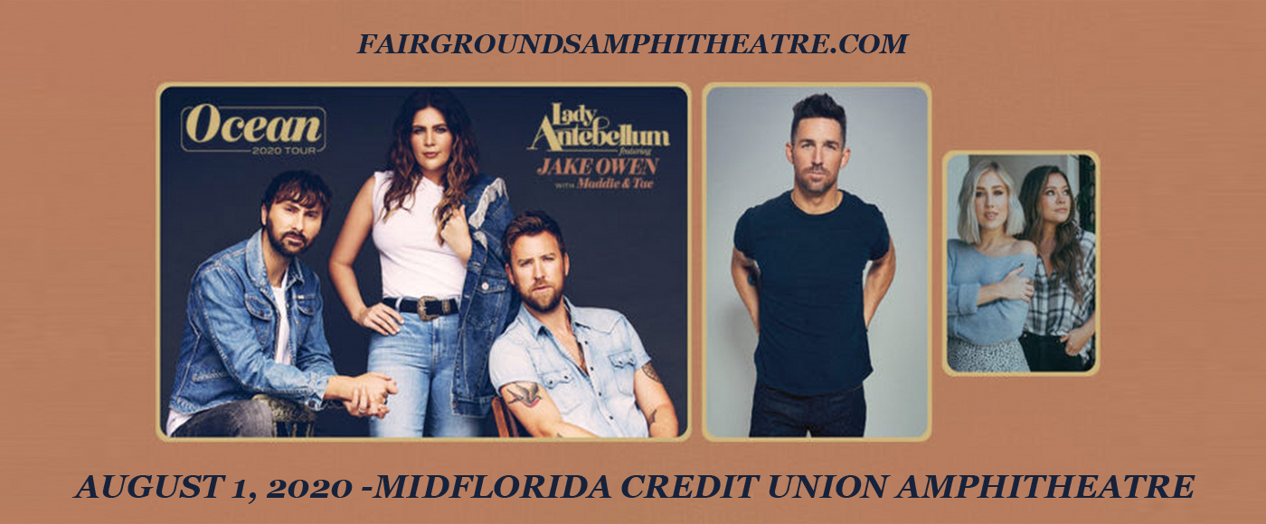 Lady Antebellum, Jake Owen & Maddie and Tae [CANCELLED] at MidFlorida Credit Union Amphitheatre