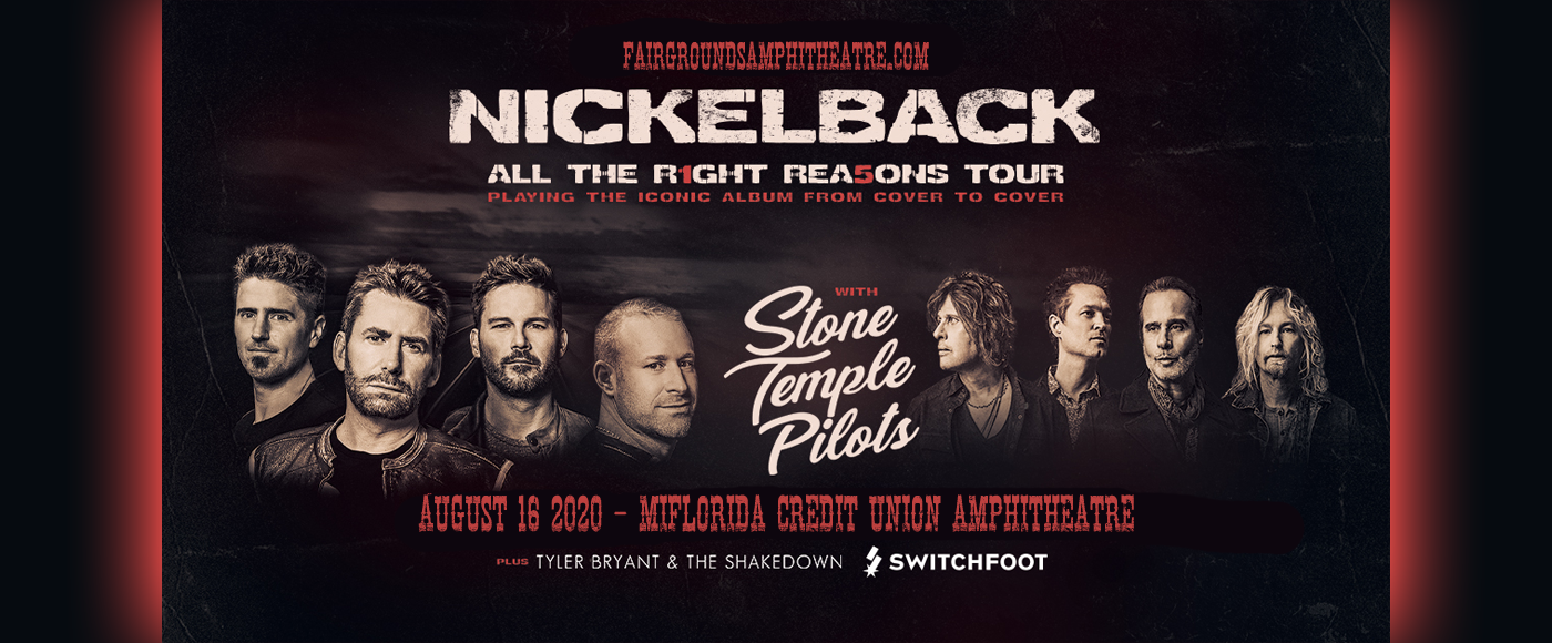 Nickelback, Stone Temple Pilots & Switchfoot [CANCELLED] at MidFlorida Credit Union Amphitheatre