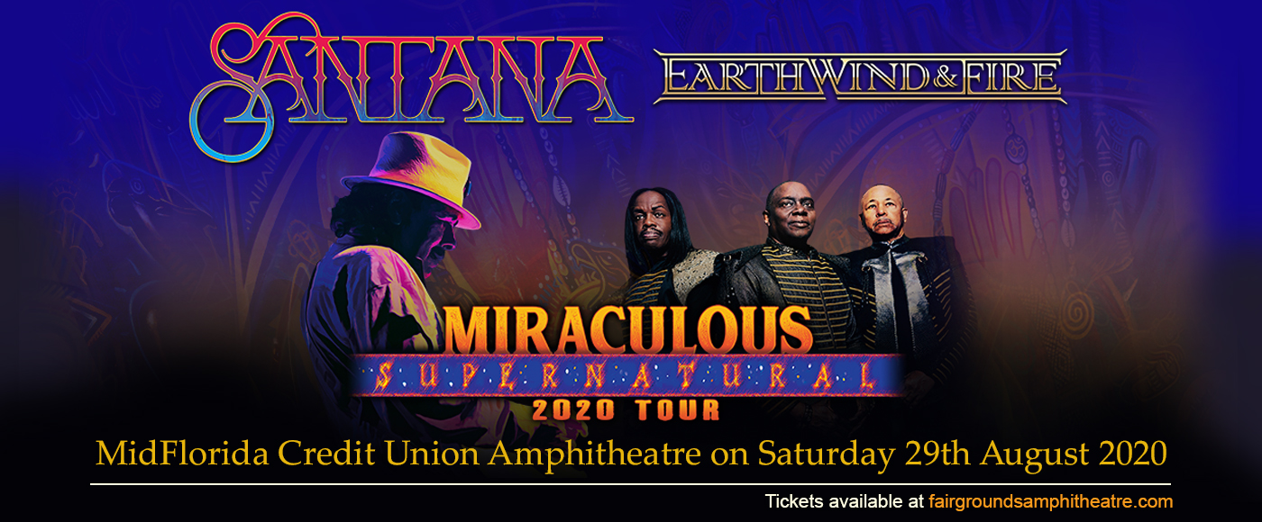 Santana & Earth, Wind and Fire at MidFlorida Credit Union Amphitheatre tickets Santana & Earth, Wind and Fire at MidFlorida Credit Union Amphitheatre