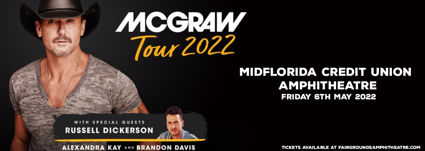 Tim McGraw & Russell Dickerson at MidFlorida Credit Union Amphitheatre tickets Tim McGraw & Russell Dickerson at MidFlorida Credit Union Amphitheatre